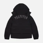 Trap Logo Imbottita Staccabile Nera Giacca